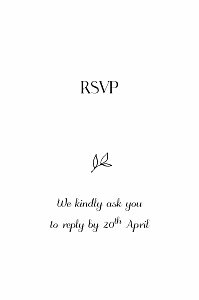Subtle sprig (portrait) white rsvp cards Subtle sprig (portrait) white rsvp cards