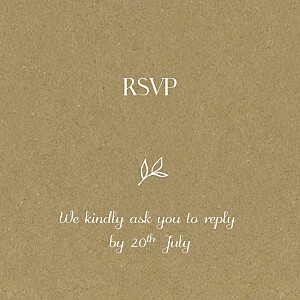 Subtle sprig kraft rsvp cards Subtle sprig kraft rsvp cards