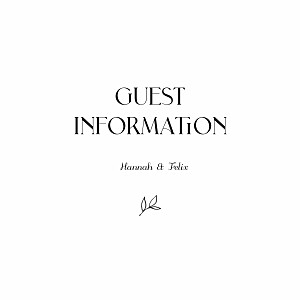 Subtle sprig white guest information cards Subtle sprig white guest information cards