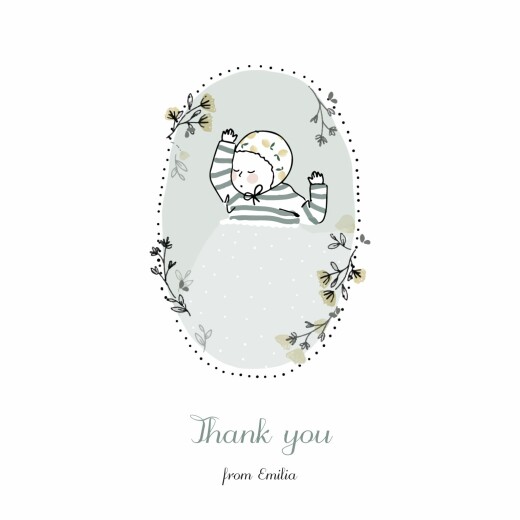 Baby Thank You Cards Sweet dreams (4 pages) Blue - Page 1 Baby Thank You Cards Sweet dreams (4 pages) Blue - Page 1