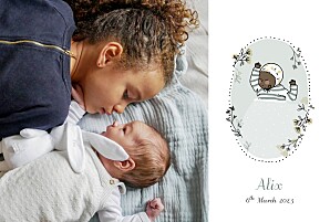 Sweet dreams (landscape) blue spring baby announcements Sweet dreams (landscape) blue spring baby announcements