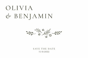 Laure de sagazan ii (foil) verdigris floral save the dates Laure de sagazan ii (foil) verdigris floral save the dates