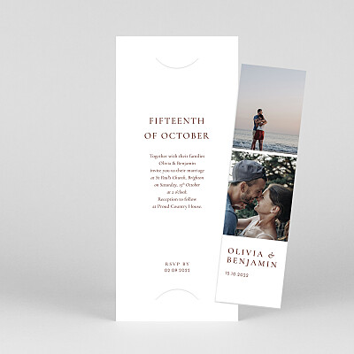 Laure de sagazan ii (bookmark) rosewood rustic wedding invitations Laure de sagazan ii (bookmark) rosewood rustic wedding invitations