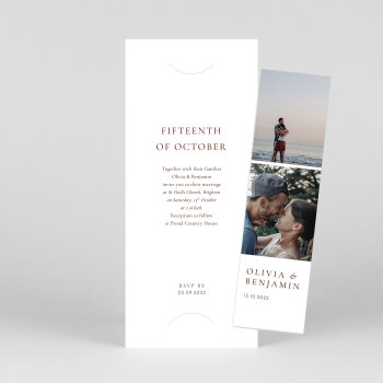 Wedding Invitations Laure de sagazan ii (bookmark) rosewood Wedding Invitations Laure de sagazan ii (bookmark) rosewood