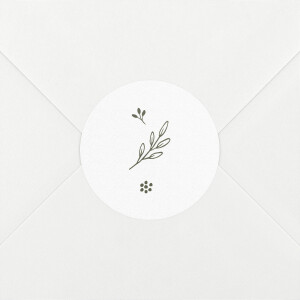 Wedding Envelope Stickers Laure de Sagazan II White & Green