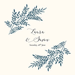 Sweet melody (foil) blue blue wedding invitations Sweet melody (foil) blue blue wedding invitations