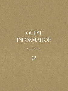 Subtle sprig (portrait) kraft guest information cards Subtle sprig (portrait) kraft guest information cards