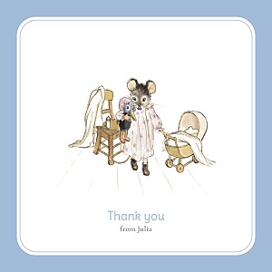 Ernest and célestine i (4 pages) blue blue baby thank you cards Ernest and célestine i (4 pages) blue blue baby thank you cards