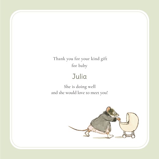 Baby Thank You Cards Ernest and Célestine I (4 pages) green - Page 3