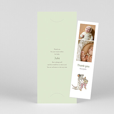 Ernest and célestine i (bookmark) green green baby thank you cards Ernest and célestine i (bookmark) green green baby thank you cards