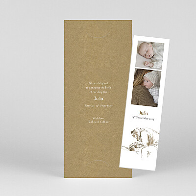 Ernest and célestine ii (bookmark) beige boys baby announcements Ernest and célestine ii (bookmark) beige boys baby announcements