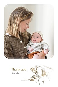 Ernest et célestine ii (portrait) beige brown baby thank you cards Ernest et célestine ii (portrait) beige brown baby thank you cards