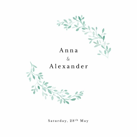 Wedding Invitations Watercolour Crown (4 pages) White - Page 1 Wedding Invitations Watercolour Crown (4 pages) White - Page 1