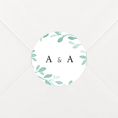 Watercolour crown white traditional wedding envelope stickers Watercolour crown white traditional wedding envelope stickers