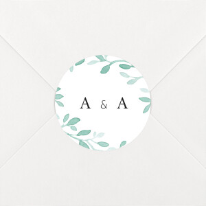 Wedding Envelope Stickers Watercolour Crown White