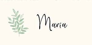 Sweet melody green christening place cards Sweet melody green christening place cards