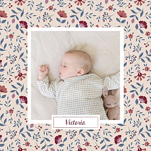 Flora (4 pages) blue blue baby thank you cards Flora (4 pages) blue blue baby thank you cards