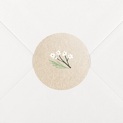 Everlasting love beige floral christening stickers Everlasting love beige floral christening stickers