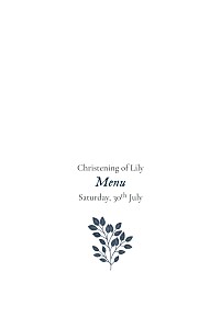 Verdure bouquet blue blue christening menus Verdure bouquet blue blue christening menus