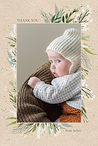 Everlasting love (4 pages) portrait beige beige baby thank you cards Everlasting love (4 pages) portrait beige beige baby thank you cards
