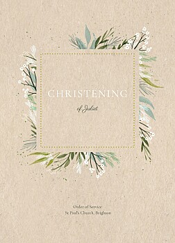 Everlasting love beige christening order of service booklets Everlasting love beige christening order of service booklets