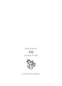 Verdure bouquet blue christening order of service booklets Verdure bouquet blue christening order of service booklets
