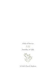 Verdure bouquet green green christening order of service booklets Verdure bouquet green green christening order of service booklets