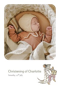 Ernest and célestine (portrait) green green christening invitations Ernest and célestine (portrait) green green christening invitations