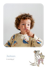 Ernest and célestine (portrait) blue photo kids party invitations Ernest and célestine (portrait) blue photo kids party invitations