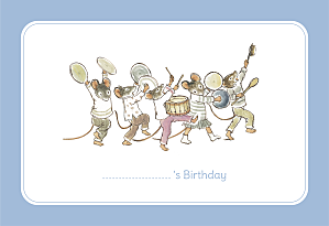Ernest and célestine (landscape) blue girls kids party invitations Ernest and célestine (landscape) blue girls kids party invitations