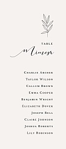 Budding branch beige wedding table plan cards Budding branch beige wedding table plan cards