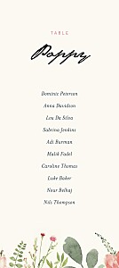 Spring blossom white wedding table plan cards Spring blossom white wedding table plan cards