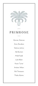 Paradise blue wedding table plan cards Paradise blue wedding table plan cards