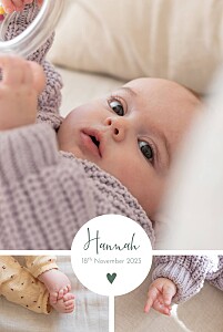Heart medallion (portrait) green green baby announcements Heart medallion (portrait) green green baby announcements