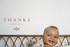 Solfa (landcape) 4 pages brown brown baby thank you cards Solfa (landcape) 4 pages brown brown baby thank you cards