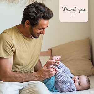 Etiquette pastel (4 pages) rose pink baby thank you cards Etiquette pastel (4 pages) rose pink baby thank you cards