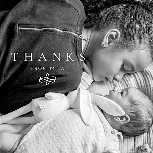 Solfa white white baby thank you cards Solfa white white baby thank you cards