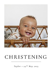 Precious moments (portrait) white christening invitations Precious moments (portrait) white christening invitations