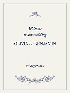 Natural chic blue wedding signs Natural chic blue wedding signs