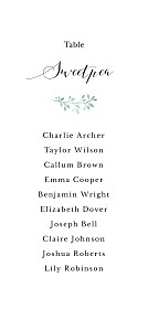 Watercolour crown white wedding table plan cards Watercolour crown white wedding table plan cards