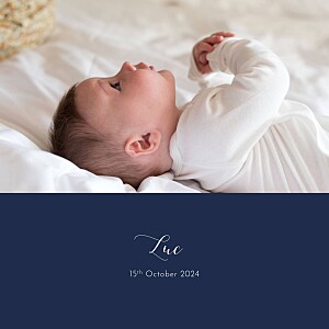 Lovely laurel (foil) blue blue christening invitations Lovely laurel (foil) blue blue christening invitations
