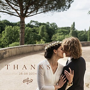 Solfa (4 pages) brown white wedding thank you cards Solfa (4 pages) brown white wedding thank you cards