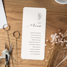 Wedding Table Plan Cards Budding Branch Beige