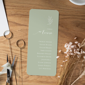 Wedding Table Plan Cards Budding Branch green