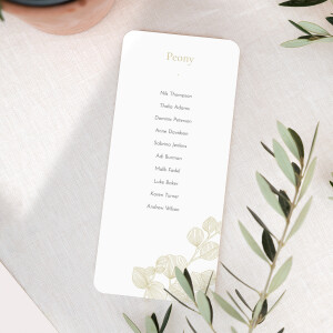 Wedding Table Plan Cards Everlasting Eucalyptus Beige