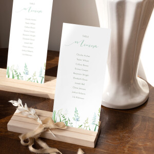 Wedding Table Plan Cards Country Meadow Green