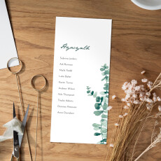Wedding Table Plan Cards Eucalyptus White