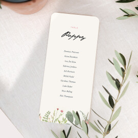 Wedding Table Plan Cards Spring Blossom white