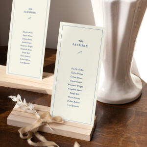 Wedding Table Plan Cards Natural Chic Blue