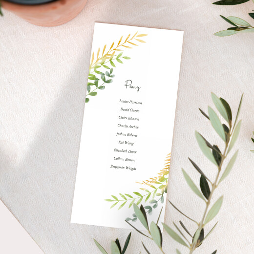 Wedding Table Plan Cards Enchanted Green - View 2